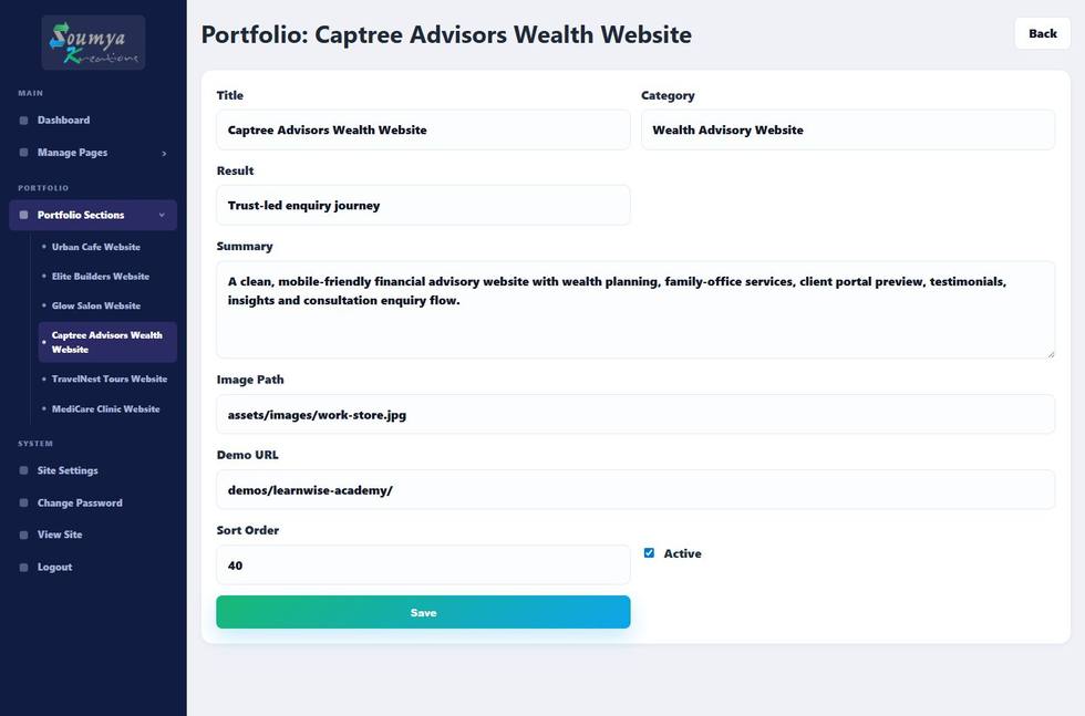 CMS Website Designing visual