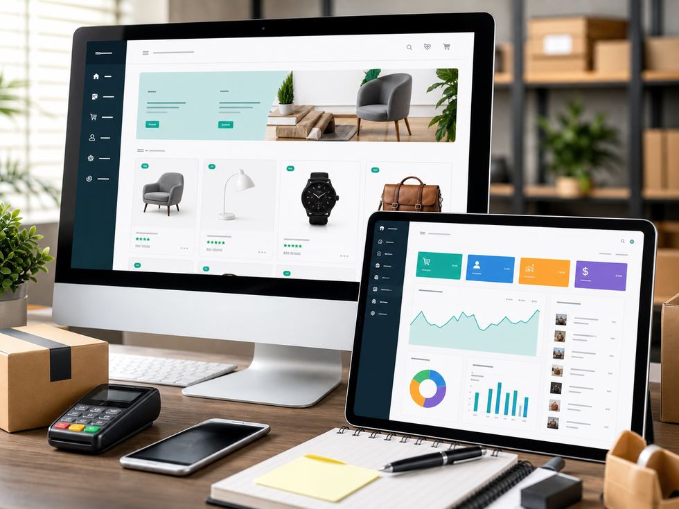 OpenCart Ecommerce Website service planning visual